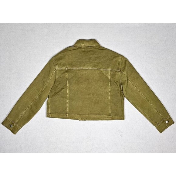 L*Space Women's Medium Harris Jacket Green Denim Cotton New - Picture 5 of 5